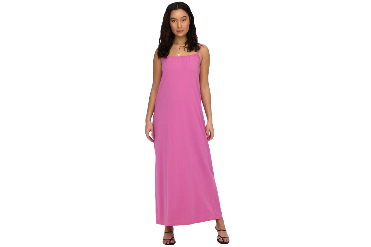 Only Onlmay Singlet Long Dress Jrs Φόρεμα Maxi Με Τιράντα (15257482 SUPER PINK) Φούξια